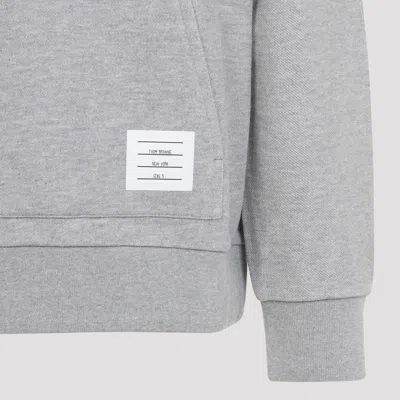 Thom Browne Rwb Engineered Stripe Loopback Sweatshirt In Gray