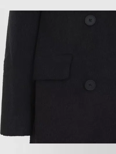 Studio Nicholson Aber Double-breasted Oversized Coat In Black