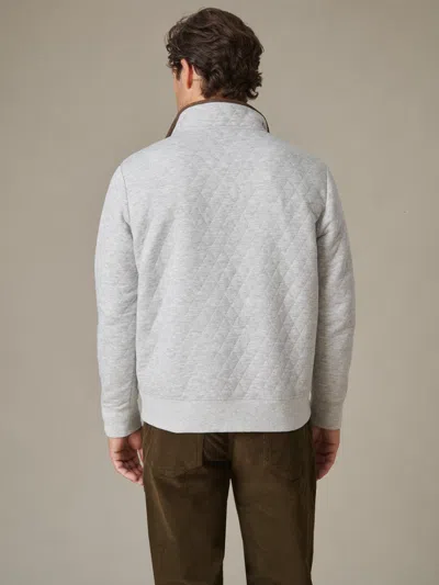 J.mclaughlin Men's Christopher Quilted Pullover Heather Gray In Gray