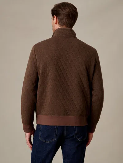 J.mclaughlin Men's Christopher Quilted Pullover Espresso In Espresso