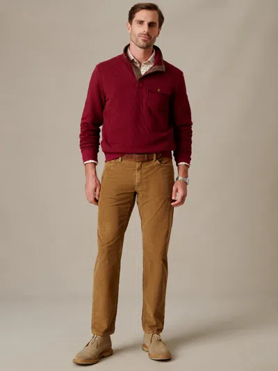 J.mclaughlin Men's Christopher Quilted Pullover Heather Burgundy In Burgundy