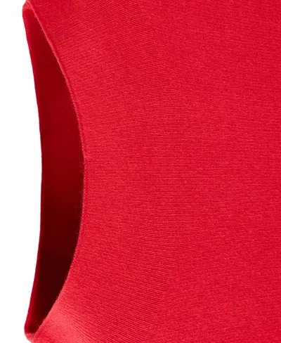 Mango Mock Neck Sweater In Red