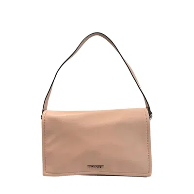 Twinset Logo-plaque Shoulder Bag In Brown
