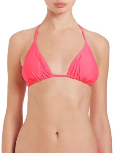 Orlebar Brown Nicoletta String Bikini Top In Bright Pink