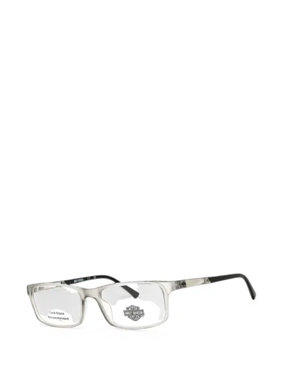 Harley-davidson Logo-plaque Rectangle-frame Glasses In White
