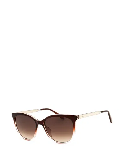 Fossil Gradient-effect Rectangle-frame Sunglasses In Brown