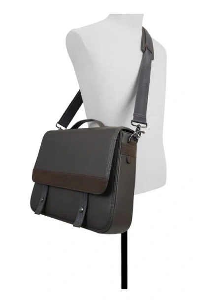 Ted Baker Irvine Messenger Bag In Medium Grey