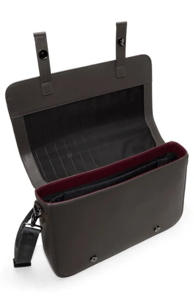Ted Baker Irvine Messenger Bag In Medium Grey