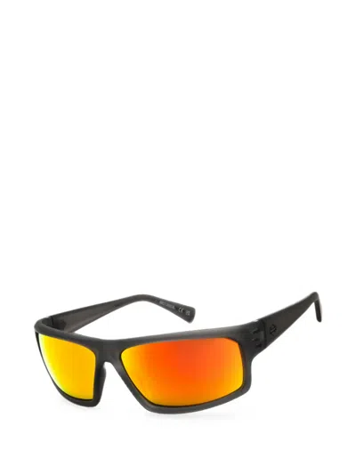 Harley-davidson Rectangle-frame Polarized Sunglasses In Black