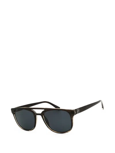 RECTANGULAR-FRAME DOUBLE-BRIDGE SUNGLASSES