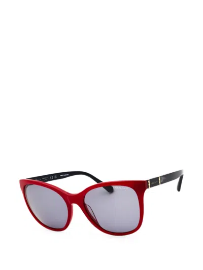 Gant Rectangle-frame Sunglasses In Burgundy