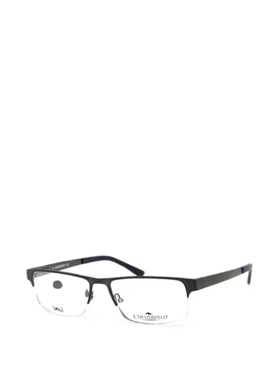Chesterfield Rectangle-frame Glasses In Black