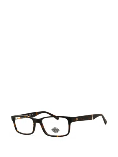 Harley-davidson Rectangle-frame Glasses In Brown
