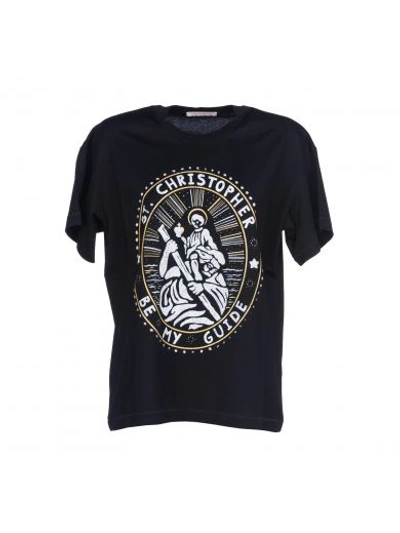 Shop Christopher Kane St.christopher T-shirt In Black