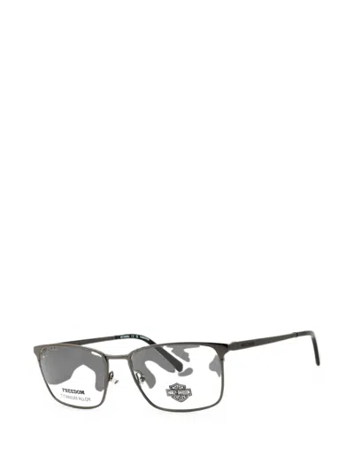 Harley-davidson Rectangle-frame Glasses In Gray