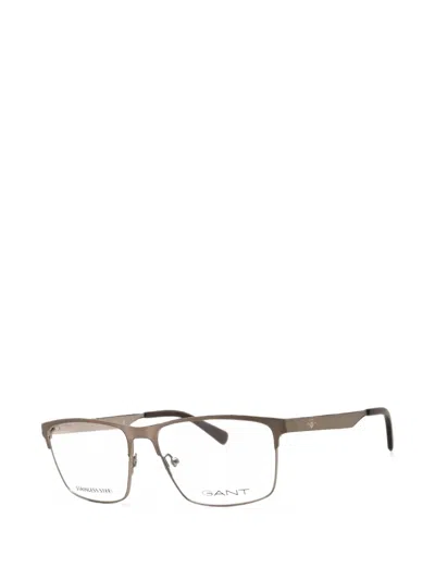 Gant Rectangle-frame Glasses In Gray