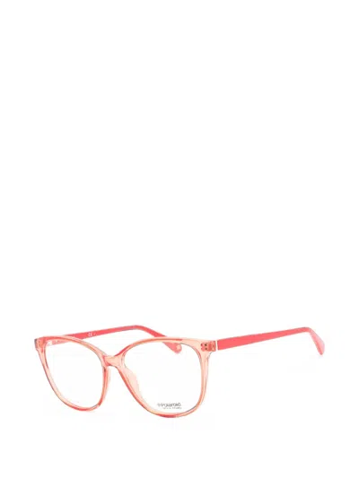 Polaroid Rectangle-frame Glasses In Orange