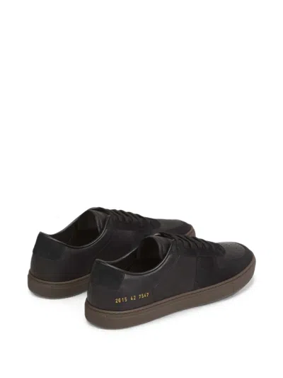 Common Projects Bball Duo Suede-trimmed Leather Sneakers In Black