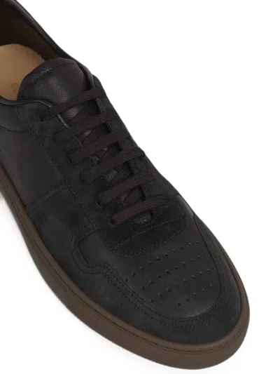 Common Projects Bball Duo Suede-trimmed Leather Sneakers In Black