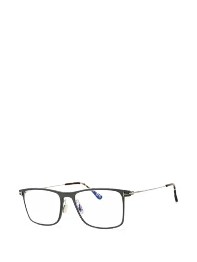 Tom Ford Rectangle-frame Glasses In Gray