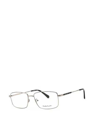 Gant Rectangle-frame Glasses In Silver