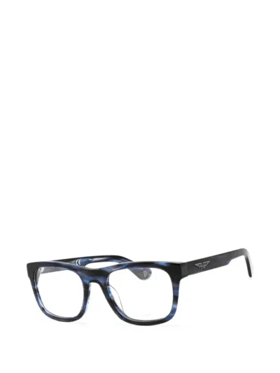 Police Rectangle-frame Glasses In Blue