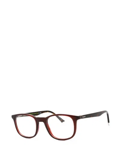 Polaroid Rectangle-frame Glasses In Red