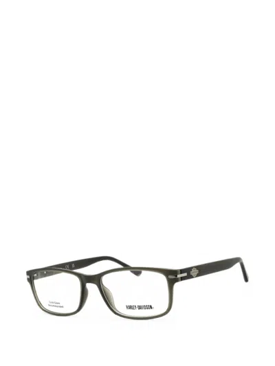 Harley-davidson Rectangle-frame Glasses In Brown