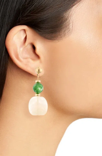 Cara Drop Earrings In Ivory Multi
