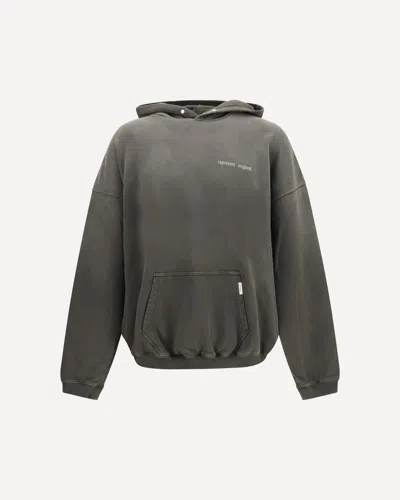 Represent Mens Brand-print Relaxed-fit Cotton Hoody Ash Xs In Gray