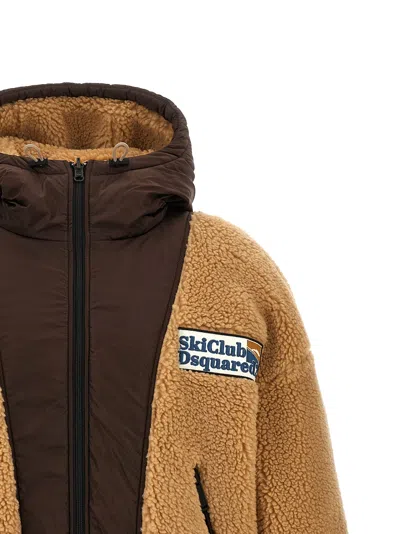 Dsquared2 Dsquared Reversible Teddy Jacket For Men In Brown