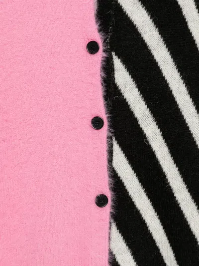 Msgm Striped Buttoned Cardigan In Multi