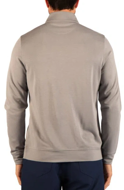 Tailorbyrd Stonewashed Quarter Zip Pullover In Gray