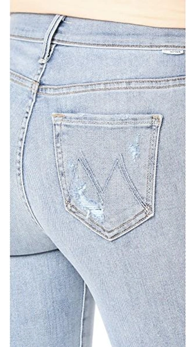 Shop Mother The Insider Crop Step Fray Jeans In Chatterbox