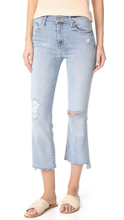 Shop Mother The Insider Crop Step Fray Jeans In Chatterbox