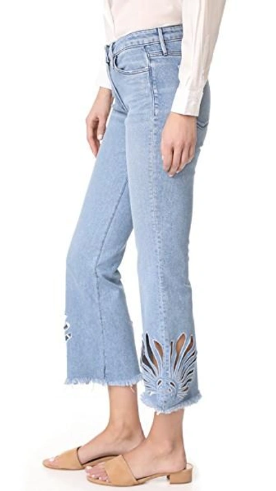 Shop 3x1 Freja Crop Bell Jeans In Elkhorn