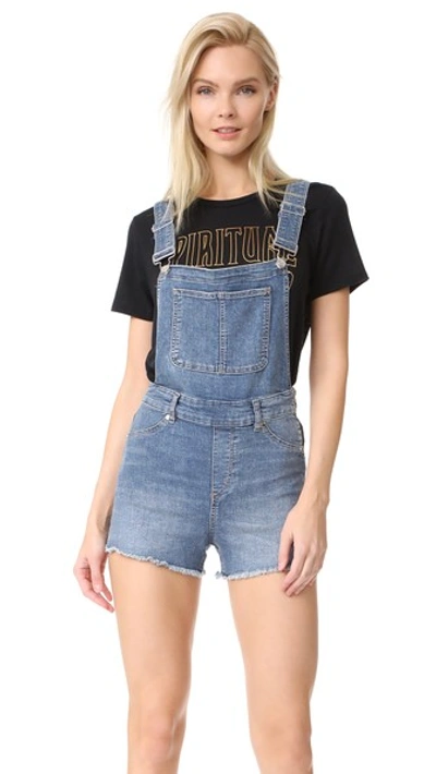 Cheap Monday Bib Spray Blue Noise Overalls