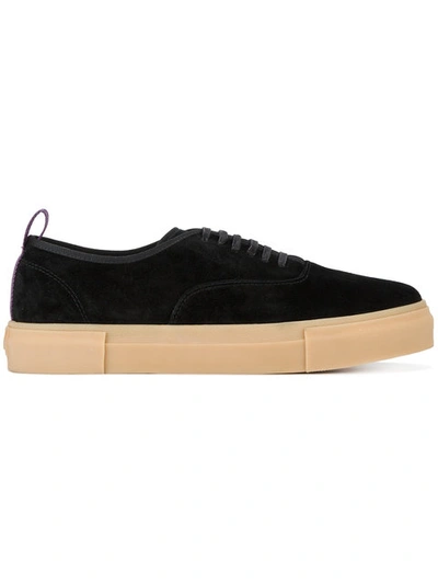 Shop Eytys Black Suede Gum Mother Sneakers