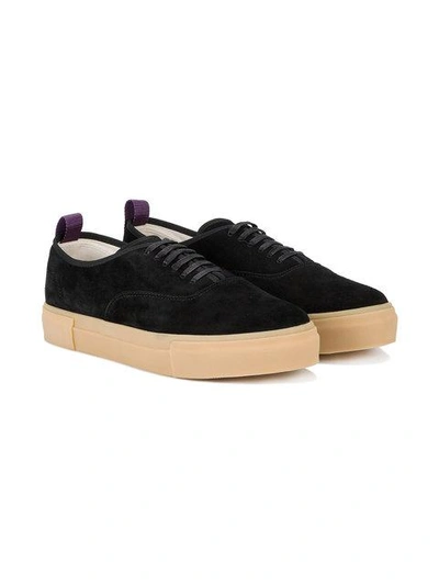 Shop Eytys Black Suede Gum Mother Sneakers