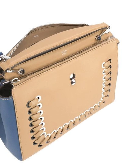 Shop Fendi Dotcom Click Shoulder Bag - Neutrals