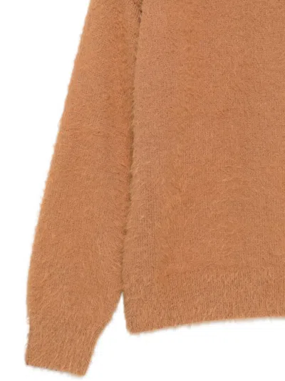 Msgm Long-sleeve Stripe Sweater In Brown