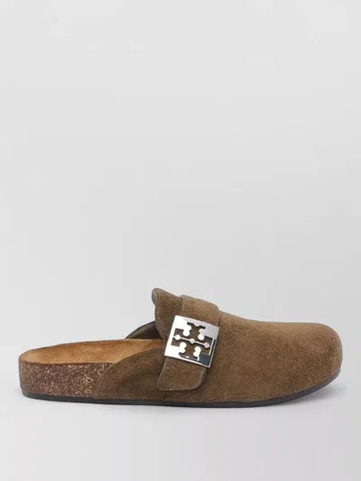 Tory Burch Leather Mellow Mules In Green