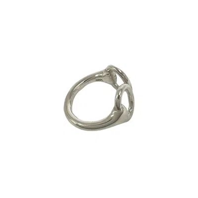 Pre-owned Hermes Silver Silver 925 Band Ring ()