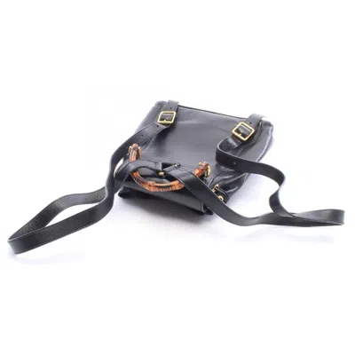 Pre-owned Gucci Black Leather Backpack ()