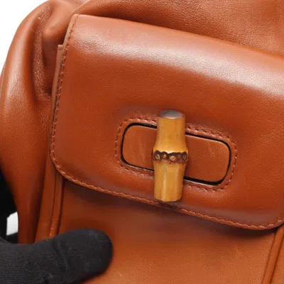 Pre-owned Gucci Brown Leather Backpack ()