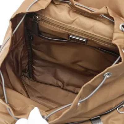 Pre-owned Prada Brown Nylon Leather Backpack ()