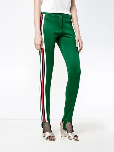 Shop Gucci Web-trimmed Trousers