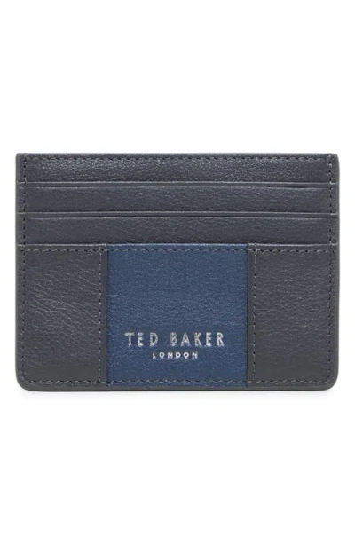 Ted Baker Audleys Card Case In Medium Grey