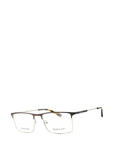 Gant Rectangle-frame Glasses In Brown