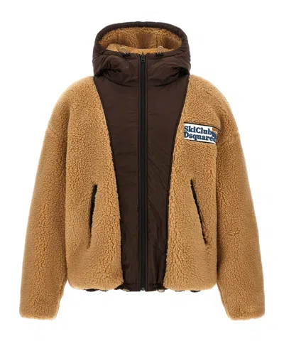 Dsquared2 Dsquared Reversible Teddy Jacket For Men In Brown
